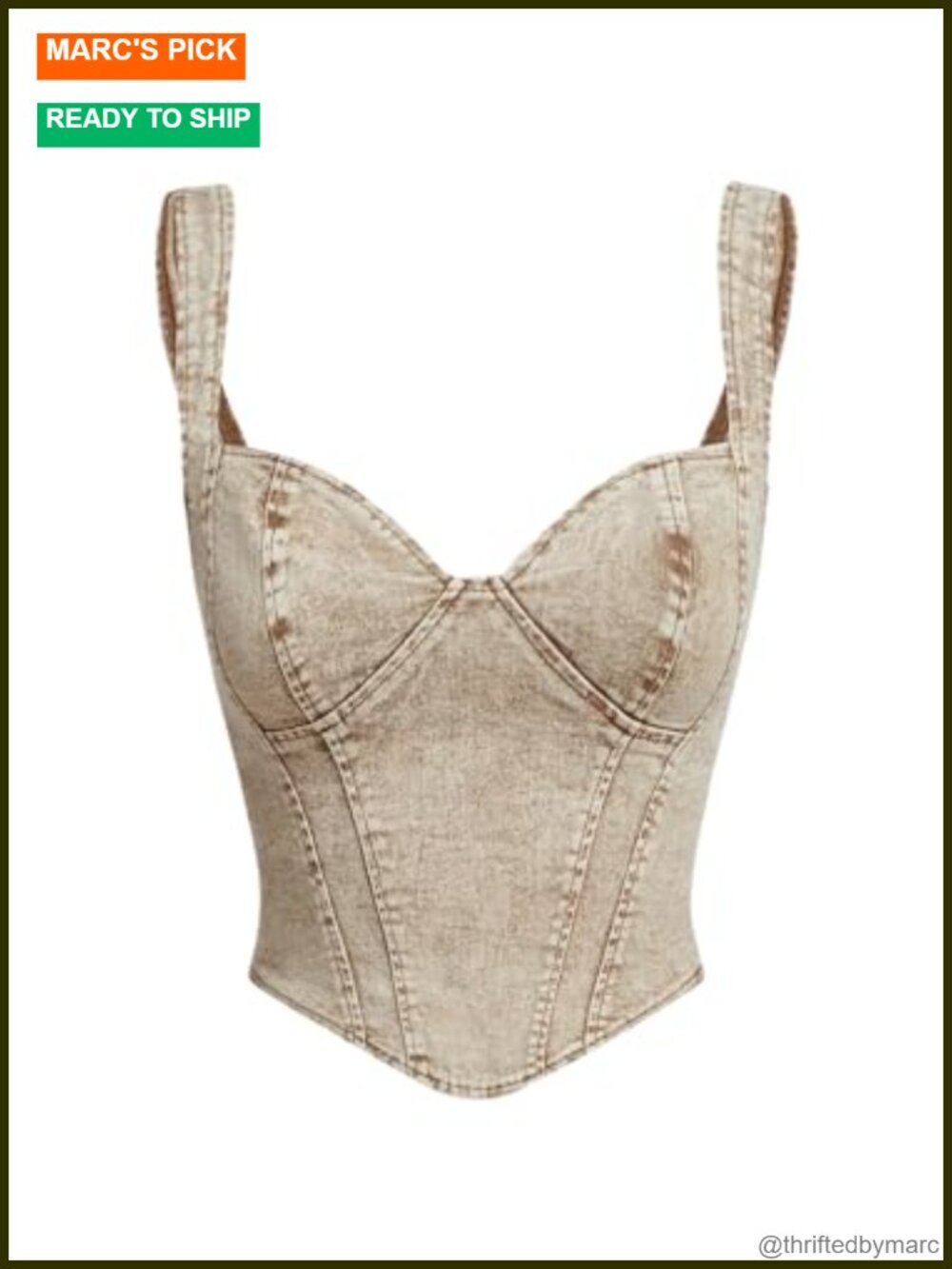 Women's Denim Tank Top Vest Jean Corset Bustier Zip Back Sleeveless Western Top